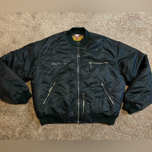 HARLEY-DAVIDSON | Harley-Davidson Authentic Men’s Bomber Jacket | Size: XL - Picture 3 of 7